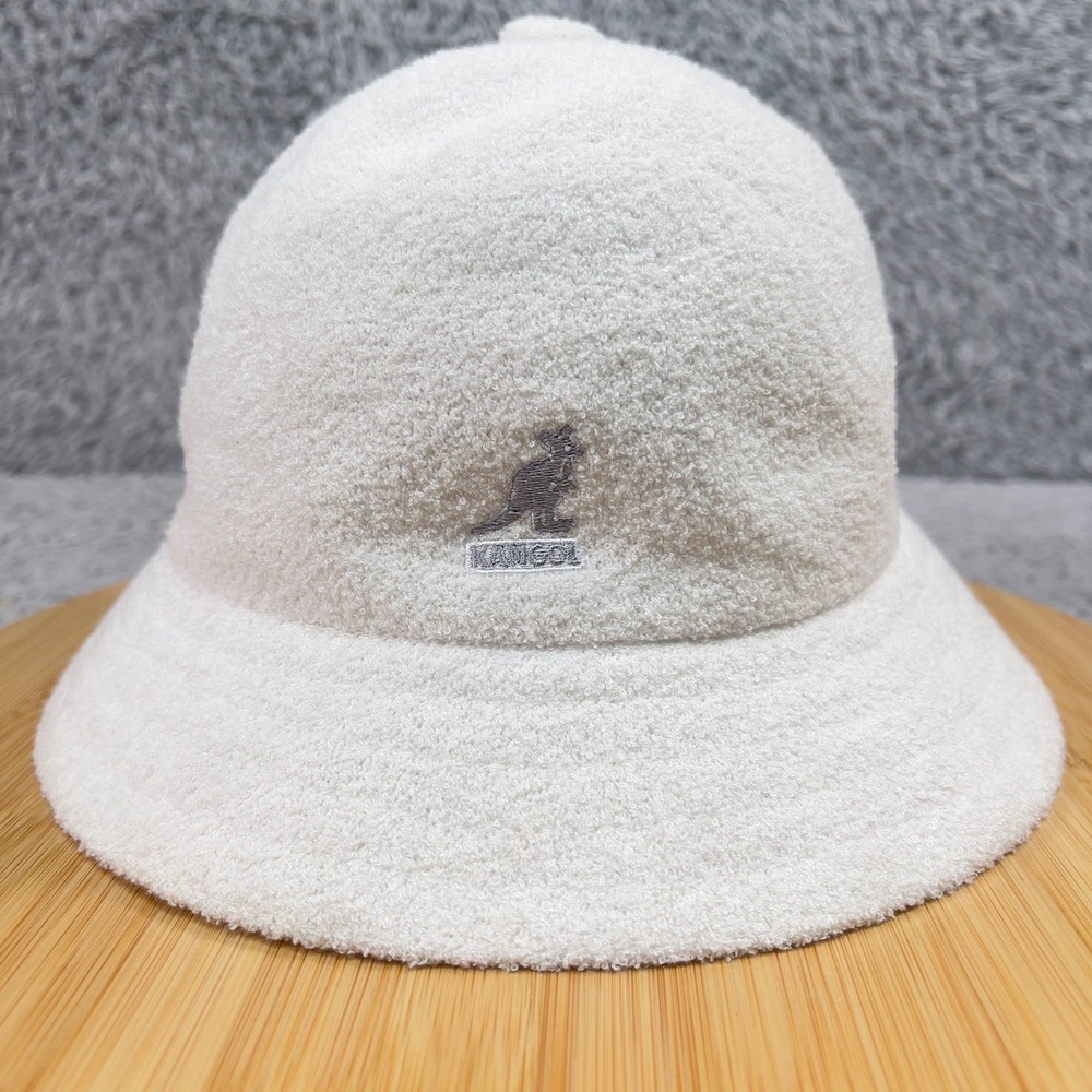 Kangol Bermuda Bucket Hat Mens M White Textured Streetwear Retro 80s 90s Hip Hop - Picture 5 of 12